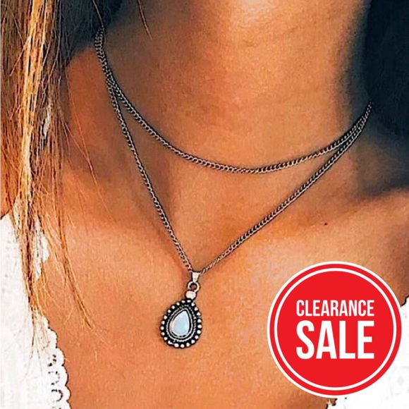 Jewelry - 🔴𝟭𝟬/$𝟮𝟱🔴NEW 2 Layered Opal Simple Necklace
